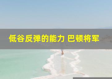 低谷反弹的能力 巴顿将军